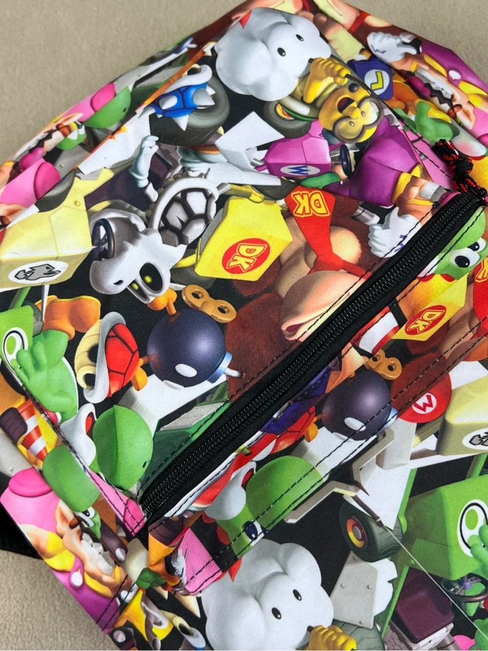 Mario Kart Backpack. Nintendo, Donkey Kong, Toad, Yoshi. School Bag
